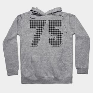 Plaid Number - 75 - Dark Hoodie